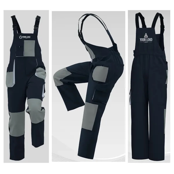 Unisex heavy-duty suspender overalls with multi-pockets - Unisex heavy-duty suspender overalls with multi-pockets - Image 1 of 3
