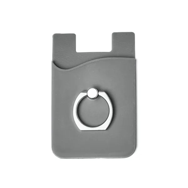 Silicone Card Holder with Metal Ring Phone Stand - Silicone Card Holder with Metal Ring Phone Stand - Image 4 of 20