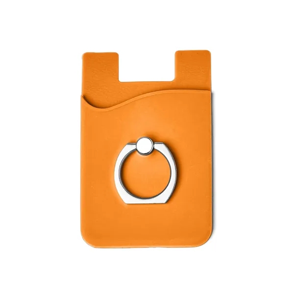 Silicone Card Holder with Metal Ring Phone Stand - Silicone Card Holder with Metal Ring Phone Stand - Image 7 of 20
