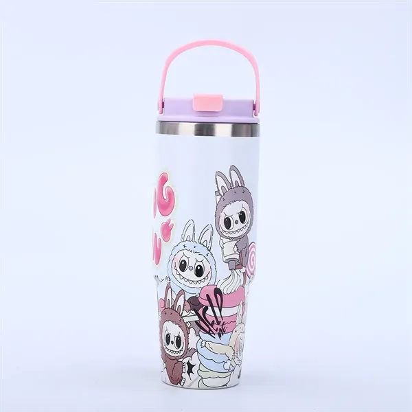 30oz Cartoon Labubu Car Cup with Flip Straw and Handle - 30oz Cartoon Labubu Car Cup with Flip Straw and Handle - Image 11 of 16