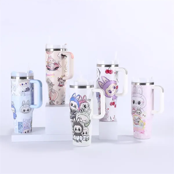 40oz H2.0 Labubu Printing Stainless Steel Tumbler - 40oz H2.0 Labubu Printing Stainless Steel Tumbler - Image 0 of 9