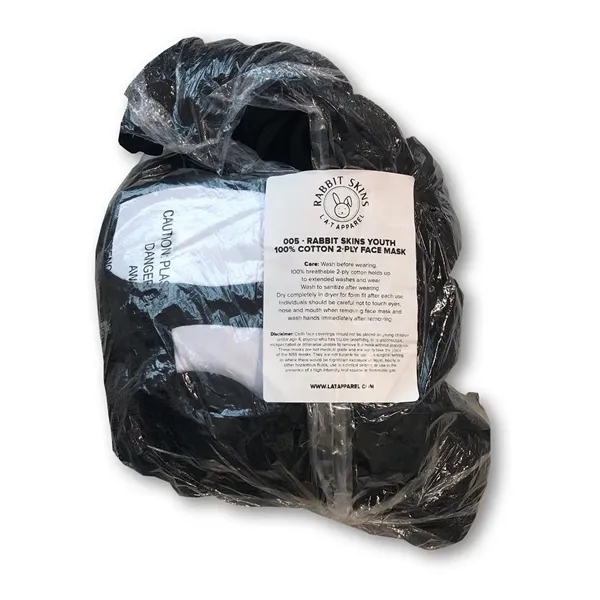 Rabbit Skins Youth 100% Cotton 2-Ply Face Mask - Rabbit Skins Youth 100% Cotton 2-Ply Face Mask - Image 4 of 7