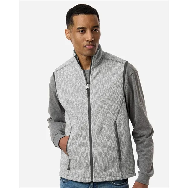 North End Men's Jasper Jacquard Fleece Vest