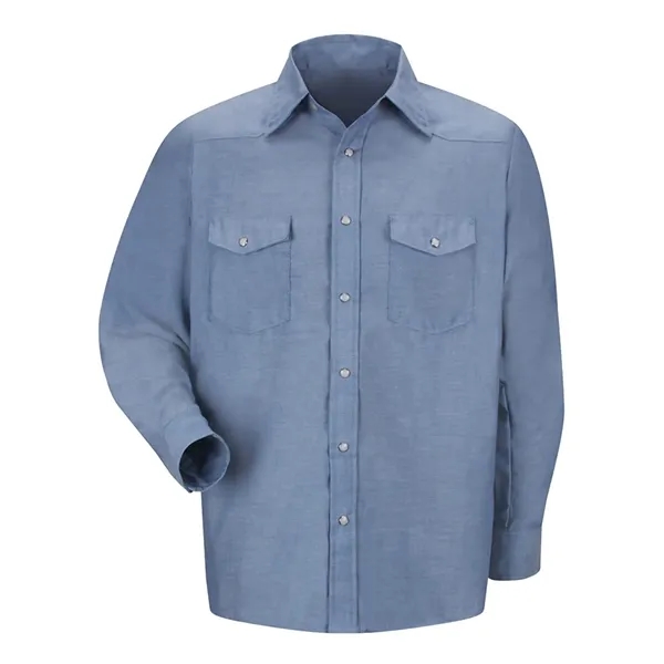 Red Kap Men's Deluxe Western Style Long Sleeve Shirt - Red Kap Men's Deluxe Western Style Long Sleeve Shirt - Image 1 of 2