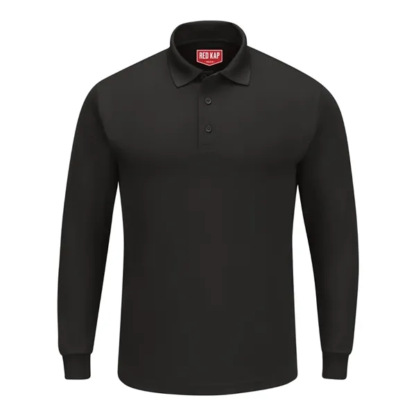 Red Kap Men's Long Sleeve Performance Knit Polo - Red Kap Men's Long Sleeve Performance Knit Polo - Image 1 of 8