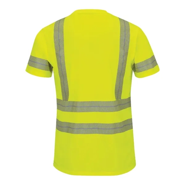 Red Kap Men's High Visibility Short Sleeve T-Shirt - Red Kap Men's High Visibility Short Sleeve T-Shirt - Image 2 of 2