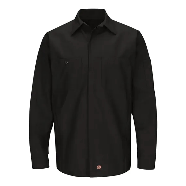 Red Kap Men's Tall Long Sleeve Automotive Crew Shirt - Red Kap Men's Tall Long Sleeve Automotive Crew Shirt - Image 1 of 15