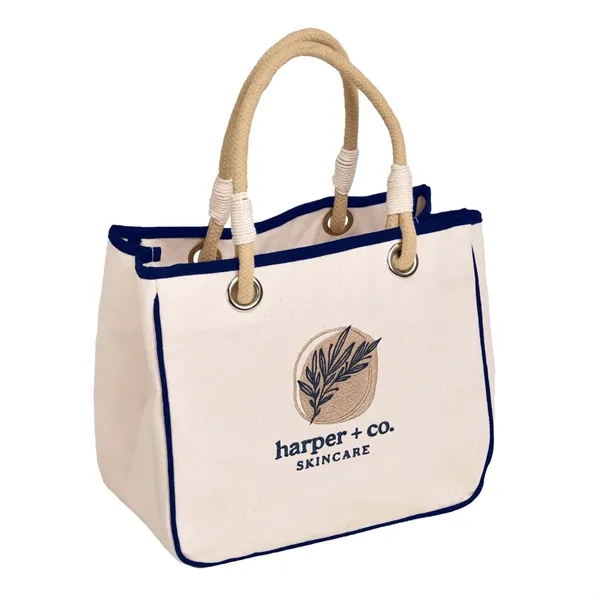 Rope Tote with Embroidery - Rope Tote with Embroidery - Image 0 of 3