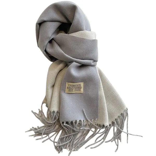 Double-sided cashmere scarf - Double-sided cashmere scarf - Image 3 of 17