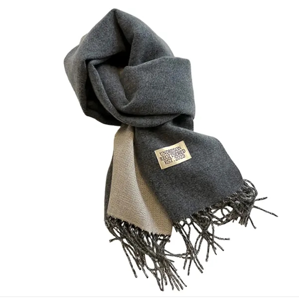Double-sided cashmere scarf - Double-sided cashmere scarf - Image 4 of 17