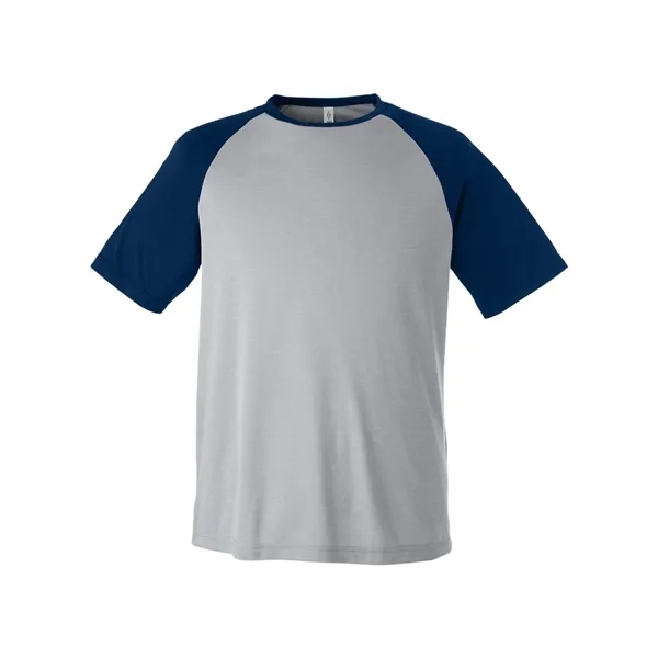 Custom Team 365 Unisex Zone Colorblock Raglan T-Shirt
