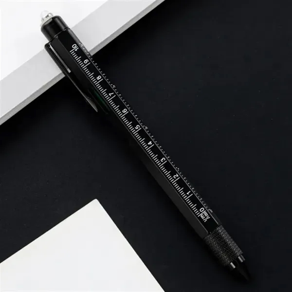9-in-1 Metal Multi-Tool Pen with LED Light & Stylus - 9-in-1 Metal Multi-Tool Pen with LED Light & Stylus - Image 6 of 9