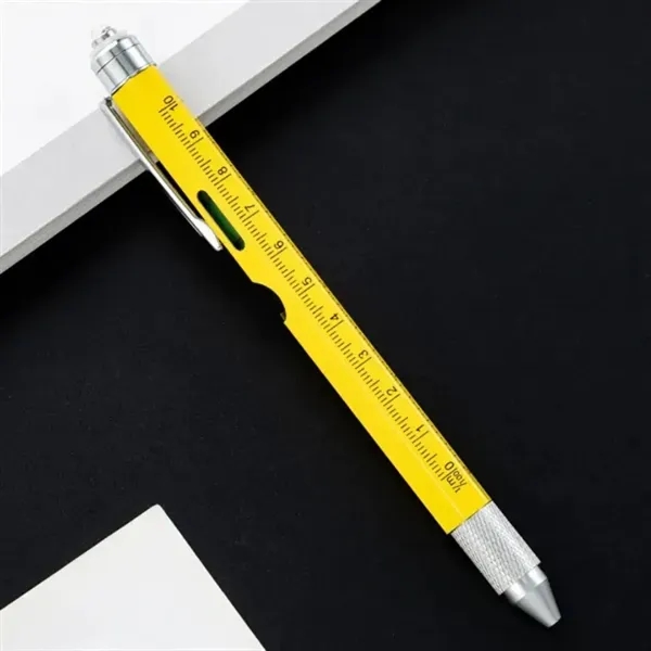 9-in-1 Metal Multi-Tool Pen with LED Light & Stylus - 9-in-1 Metal Multi-Tool Pen with LED Light & Stylus - Image 9 of 9