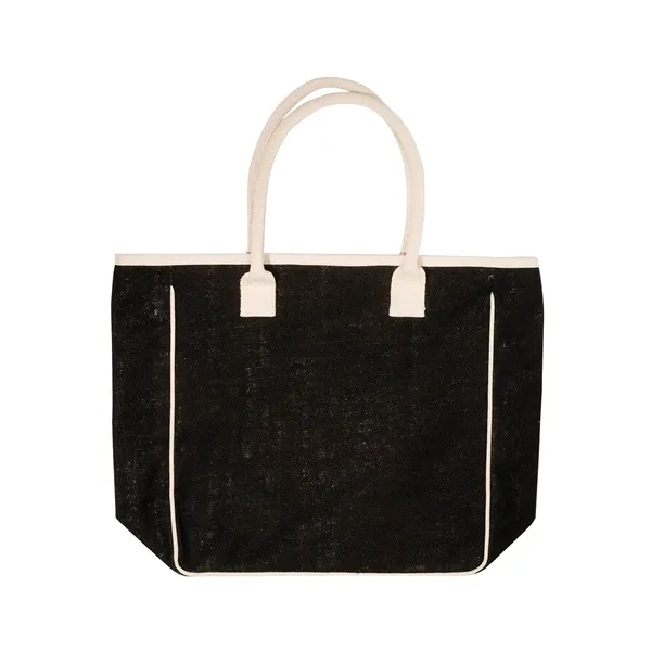 Seville Jute & Canvas Tote Bag - Seville Jute & Canvas Tote Bag - Image 1 of 9