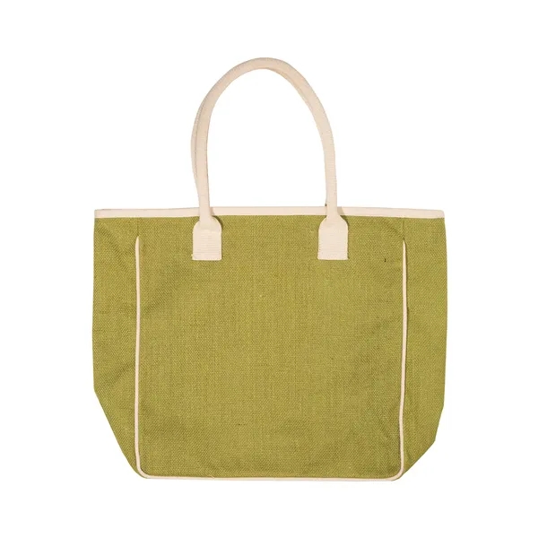 Seville Jute & Canvas Tote Bag - Seville Jute & Canvas Tote Bag - Image 4 of 9