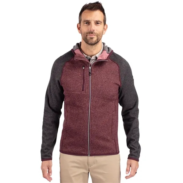 Cutter & Buck Mainsail Sweater-Knit Mens Full Zip Hooded ...