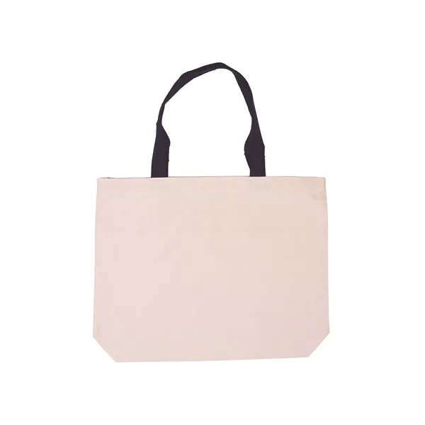Cotton Canvas Tote Bag with Color Accents - Cotton Canvas Tote Bag with Color Accents - Image 5 of 13
