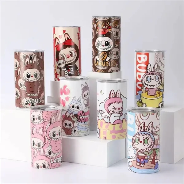 16oz Cute Labubu Travel Coffee Mug with Straw Lid - 16oz Cute Labubu Travel Coffee Mug with Straw Lid - Image 0 of 12