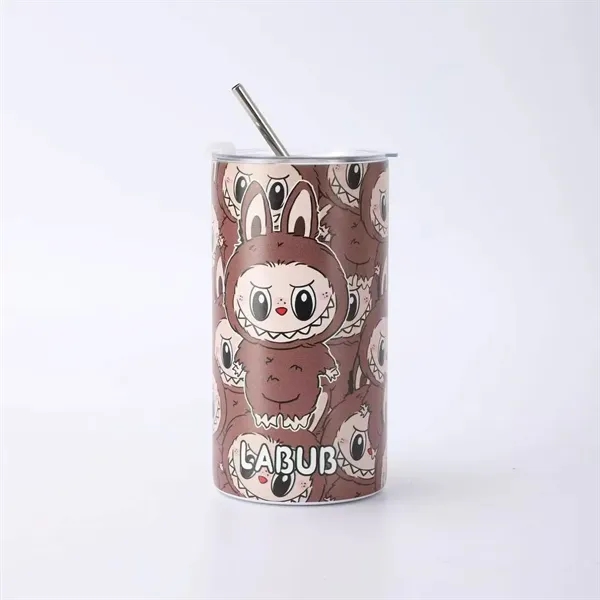 16oz Cute Labubu Travel Coffee Mug with Straw Lid - 16oz Cute Labubu Travel Coffee Mug with Straw Lid - Image 7 of 12