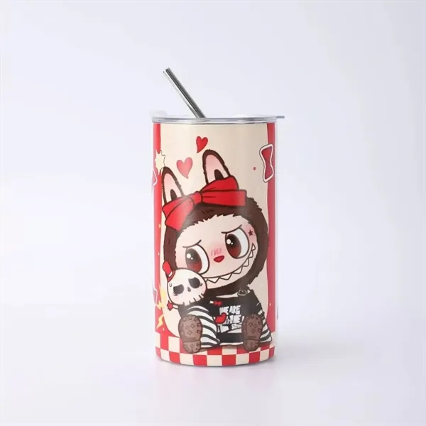 16oz Cute Labubu Travel Coffee Mug with Straw Lid - 16oz Cute Labubu Travel Coffee Mug with Straw Lid - Image 8 of 12