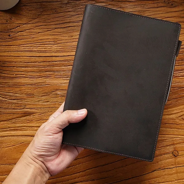 A6 Leather Notebook with Pen Holder Refillable Inner - A6 Leather Notebook with Pen Holder Refillable Inner - Image 7 of 12