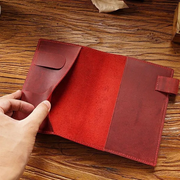A6 Leather Notebook with Pen Holder Refillable Inner - A6 Leather Notebook with Pen Holder Refillable Inner - Image 5 of 12