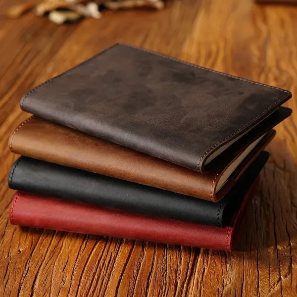 A6 Leather Notebook with Pen Holder Refillable Inner - A6 Leather Notebook with Pen Holder Refillable Inner - Image 2 of 12