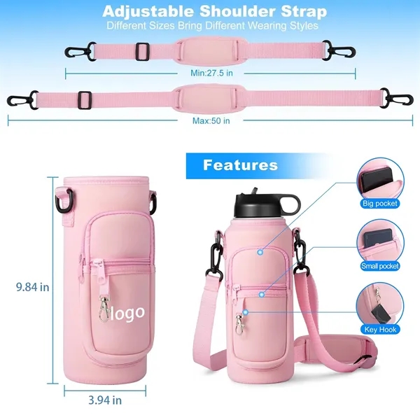 Water Bottle Holder with Strap for 40oz Insulated Bottle - Water Bottle Holder with Strap for 40oz Insulated Bottle - Image 1 of 3