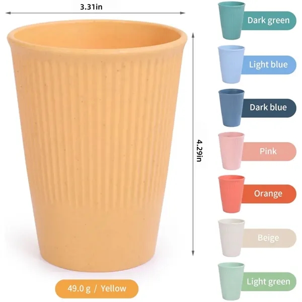 12oz Eco-Friendly Wheat Straw Stripe Water Cup - 12oz Eco-Friendly Wheat Straw Stripe Water Cup - Image 3 of 4