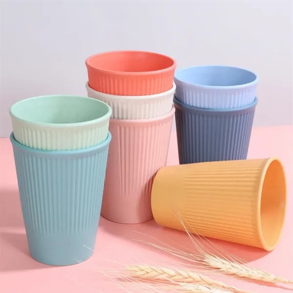 12oz Eco-Friendly Wheat Straw Stripe Water Cup - 12oz Eco-Friendly Wheat Straw Stripe Water Cup - Image 4 of 4
