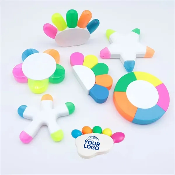 5 Color Fluorescent Highlighter Pens - 5 Color Fluorescent Highlighter Pens - Image 0 of 7