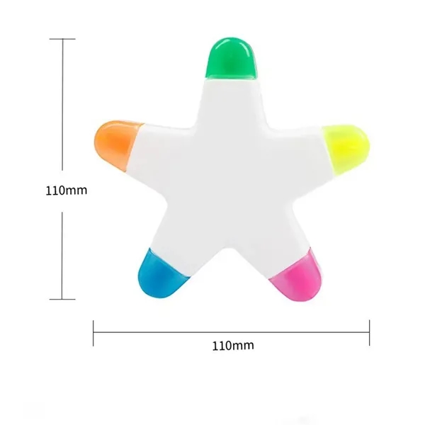 5 Color Fluorescent Highlighter Pens - 5 Color Fluorescent Highlighter Pens - Image 1 of 7