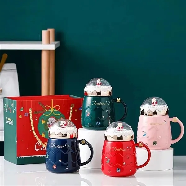 16 oz.Christmas Mugs with Viewable Landscape Lids - 16 oz.Christmas Mugs with Viewable Landscape Lids - Image 3 of 3