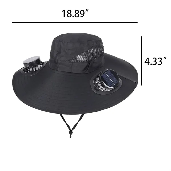 Solar Powered Fan Hat with Rechargeable Cooling System - Solar Powered Fan Hat with Rechargeable Cooling System - Image 1 of 9