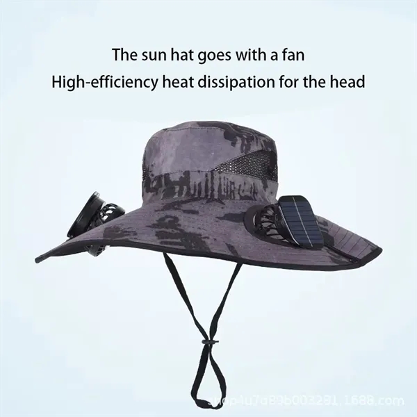 Solar Powered Fan Hat with Rechargeable Cooling System - Solar Powered Fan Hat with Rechargeable Cooling System - Image 3 of 9
