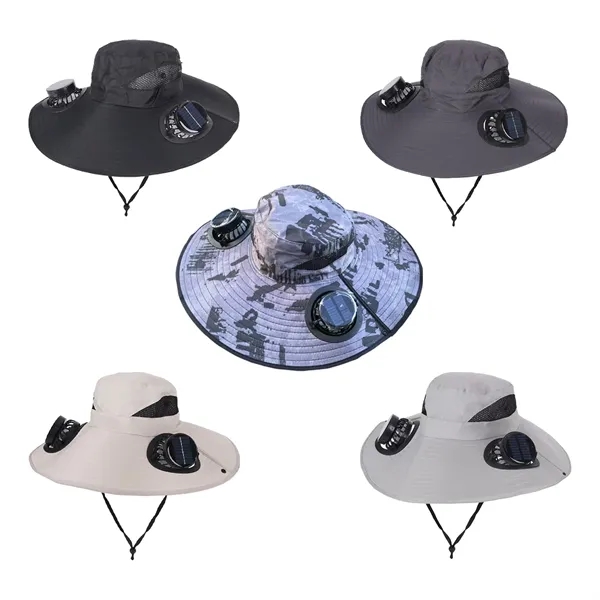 Solar Powered Fan Hat with Rechargeable Cooling System - Solar Powered Fan Hat with Rechargeable Cooling System - Image 4 of 9