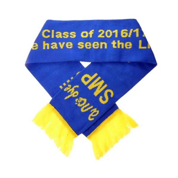 Jacquard Stadium Scarves - 100% Acrylic, 2 Colors - Jacquard Stadium Scarves - 100% Acrylic, 2 Colors - Image 2 of 2