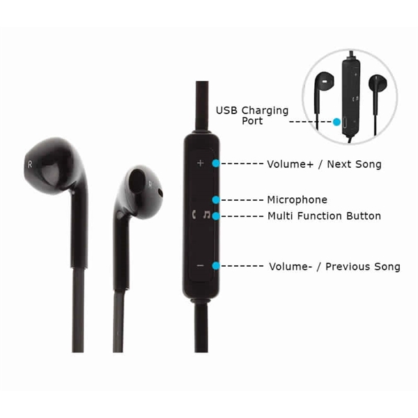 Wireless Bluetooth 4.1+EDR Earbuds - Wireless Bluetooth 4.1+EDR Earbuds - Image 2 of 6
