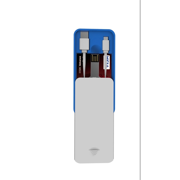 Power bank kit with build-in cable and USB drive in a travel - Power bank kit with build-in cable and USB drive in a travel - Image 1 of 1