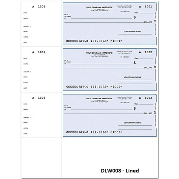 Laser Wallet Check, Lined - Laser Wallet Check, Lined - Image 0 of 1