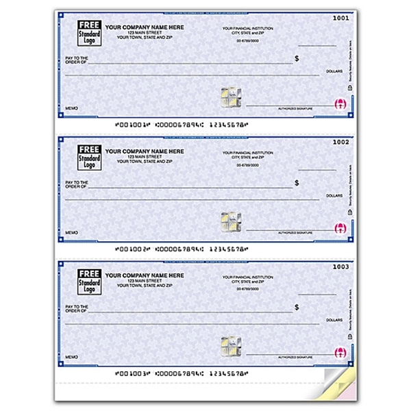 High security laser multipurpose checks with lines - High security laser multipurpose checks with lines - Image 0 of 0