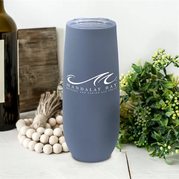 14 oz. Stainless Steel Champagne Flute w/ Rubberized Finish