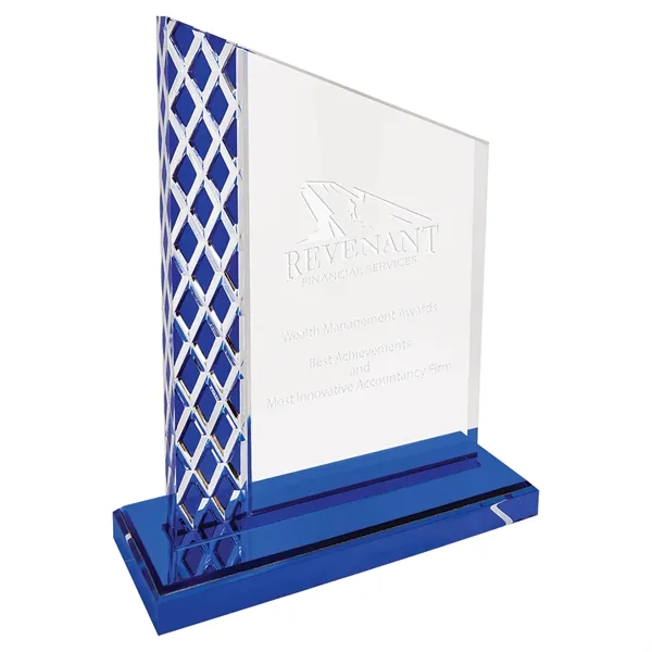 7" Blue Unite Diamond Ice Acrylic Award - 7" Blue Unite Diamond Ice Acrylic Award - Image 0 of 2