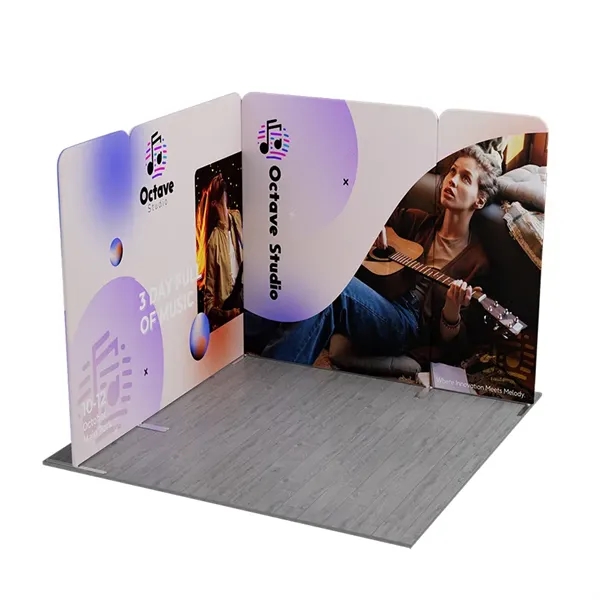 MagLock L-Shape Fabric Booth Display Kit A - 9'wx9"Lx6.5"h - MagLock L-Shape Fabric Booth Display Kit A - 9'wx9"Lx6.5"h - Image 0 of 2
