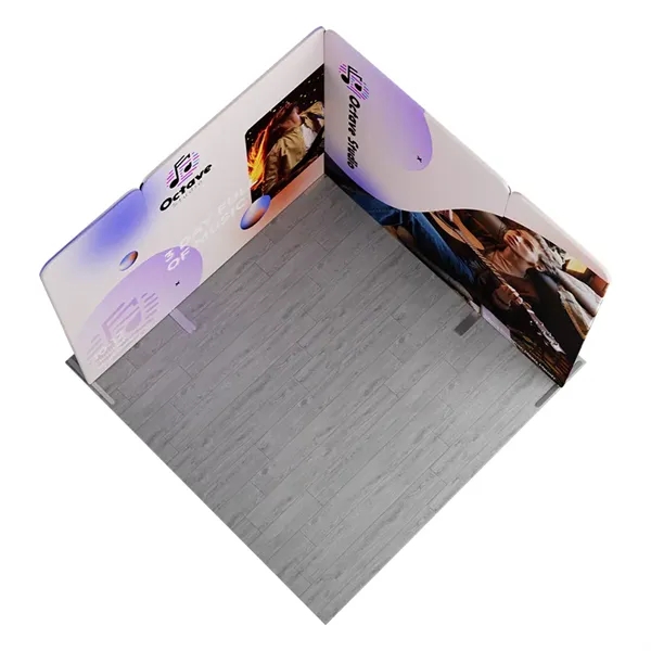 MagLock L-Shape Fabric Booth Display Kit A - 9'wx9"Lx6.5"h - MagLock L-Shape Fabric Booth Display Kit A - 9'wx9"Lx6.5"h - Image 1 of 2