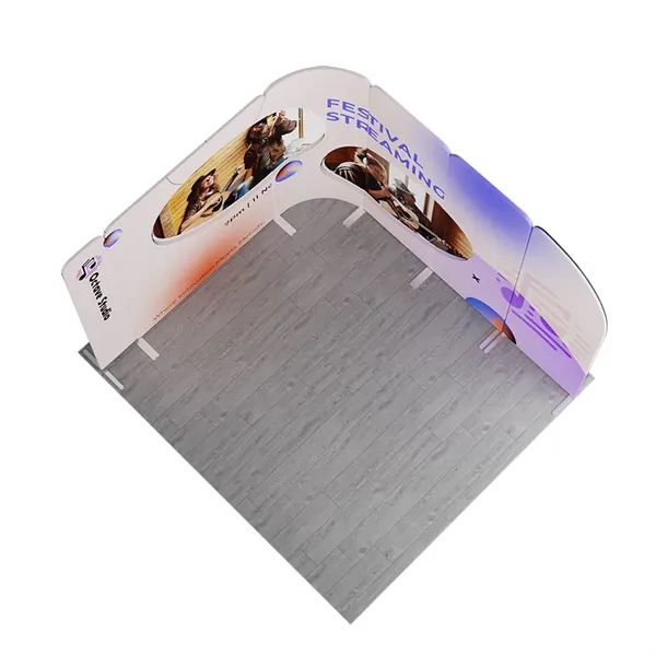 MagLock L-Shape Fabric Booth Display Kit E- 10'wx10"Lx8"h - MagLock L-Shape Fabric Booth Display Kit E- 10'wx10"Lx8"h - Image 1 of 2