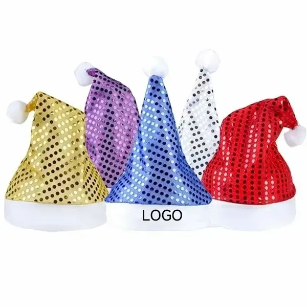 Sequin Non-woven Christmas Hat - Sequin Non-woven Christmas Hat - Image 0 of 2