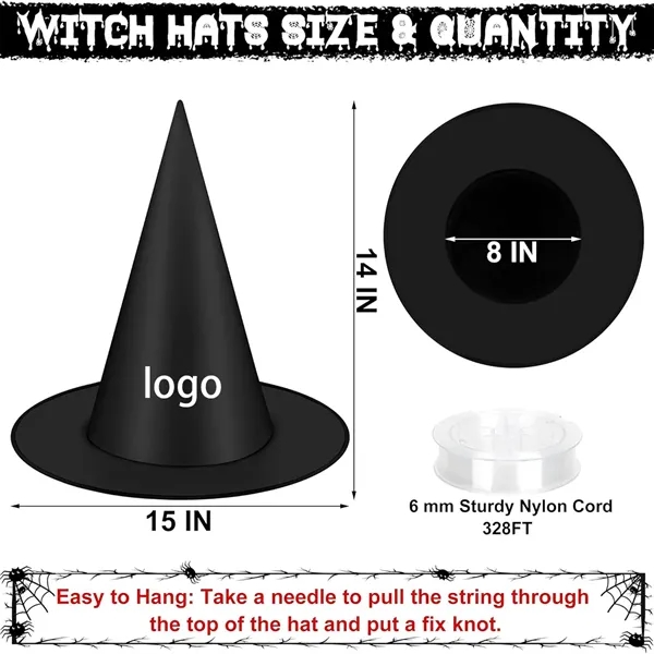 Halloween Witch Hats Black Hanging Witch Hat - Halloween Witch Hats Black Hanging Witch Hat - Image 1 of 3