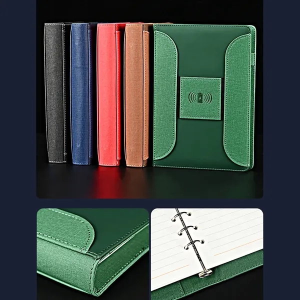 Leather Cover Notebook With Power Bank - Leather Cover Notebook With Power Bank - Image 4 of 5