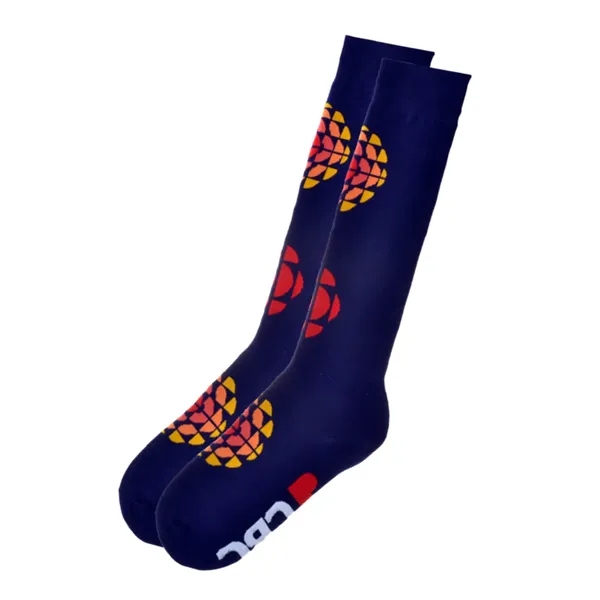 Custom Promo Knee High Dress Socks - Up To 6 Yarn Colors - Custom Promo Knee High Dress Socks - Up To 6 Yarn Colors - Image 0 of 2